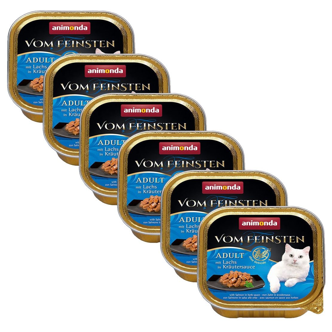 Animonda Vom Feinsten Adult - Losos s biljem 6 x 100 g