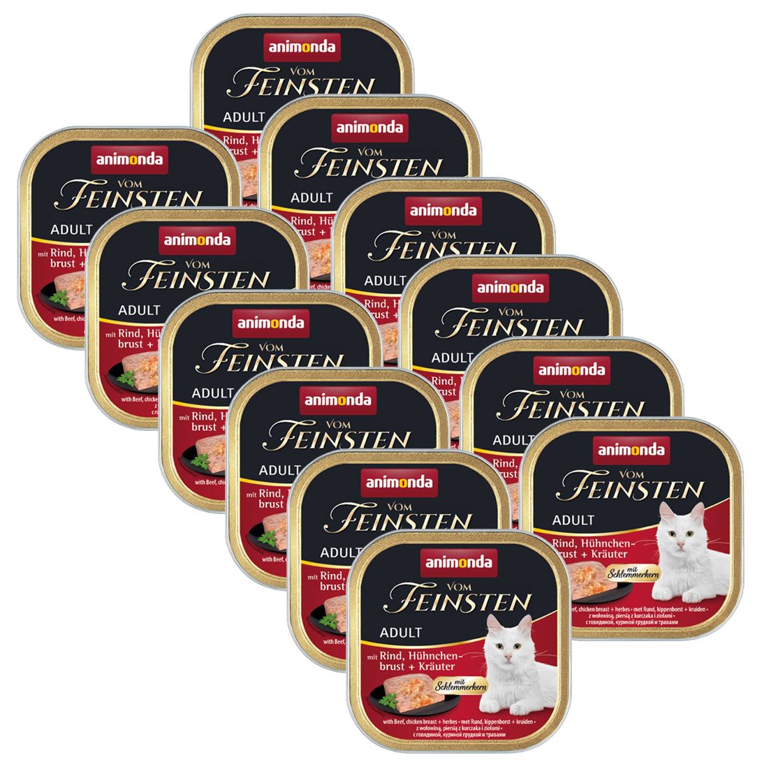 Animonda Vom Feinsten Adult Cat govedina, piletina + bilje 12 x 100 g