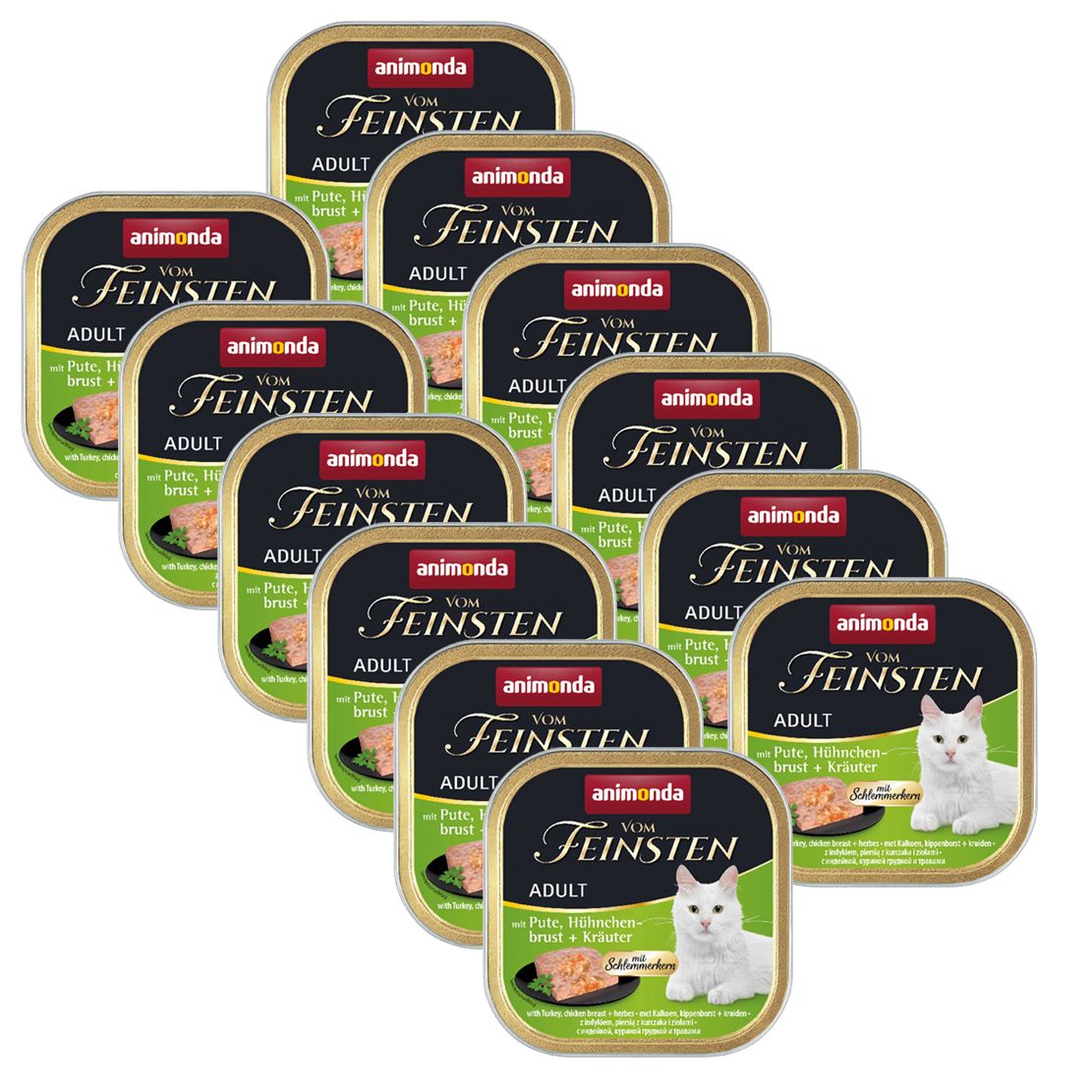 Animonda Vom Feinsten Adult Cat puretina, piletina + bilje 12 x 100 g