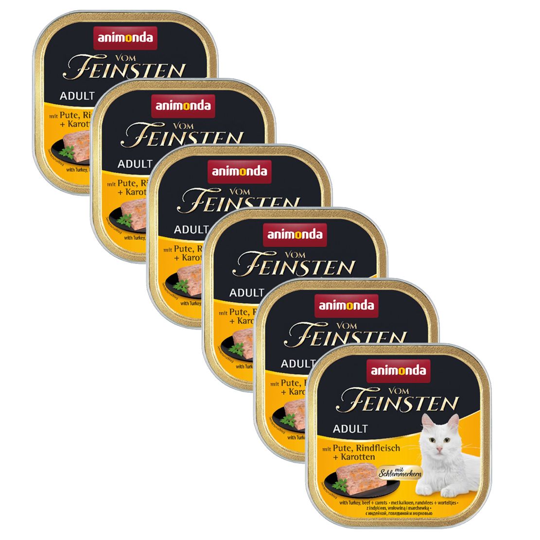 Animonda Vom Feinsten Adult Cat puretina, govedina + mrkva 6 x 100 g