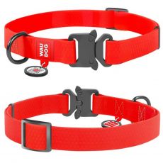 Vodootporna ogrlica WAU DOG - crvena 24-40 cm / 20 mm