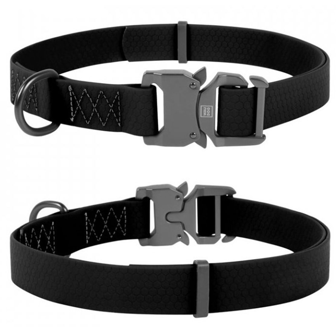 Vodootporni ovratnik WAU DOG - crni 24-40 cm / 20 mm