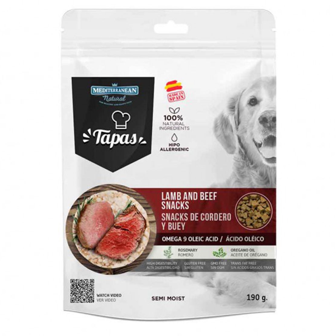 MEDITERRANEAN NATURAL Tapas Jagnjetina & Govedina Grickalice 190 g