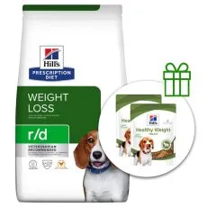 Hill's Prescription Diet r/d Regulacija tjelesne mase suho krmivo za pse 10 kg + 2x poslastice BESPLATNO