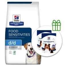 Hill's Prescription Diet d/d Alergija i njega kože za pse s patkom 12 kg + 2x poslastice BESPLATNO
