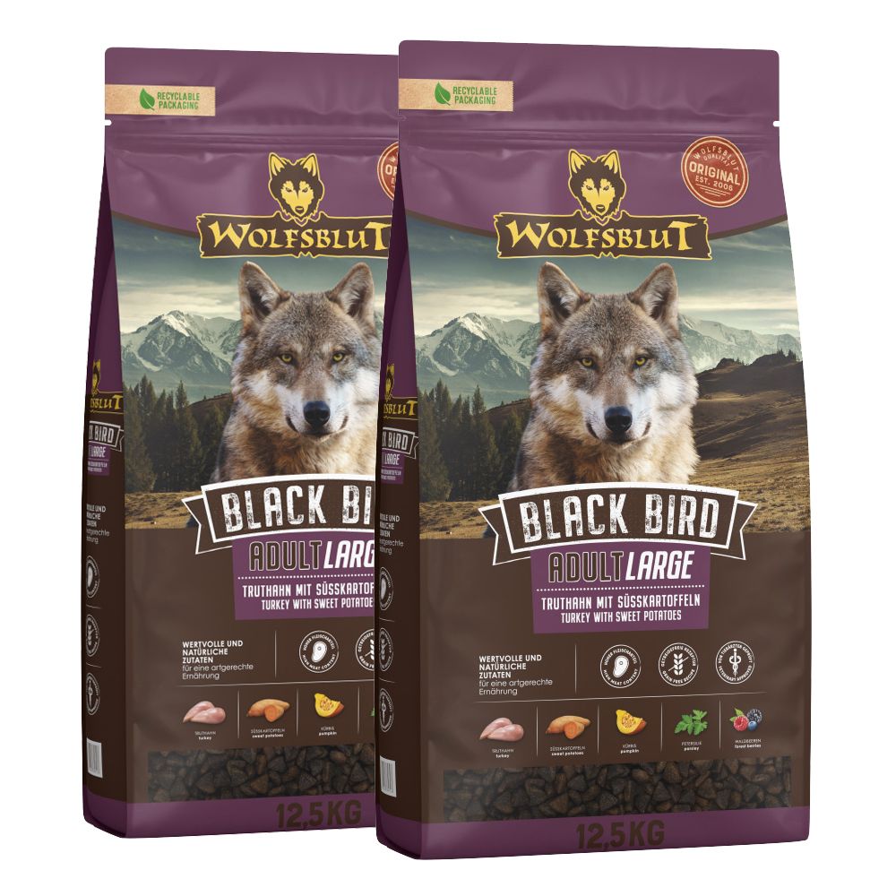 WOLFSBLUT Black Bird Large Breed 2 x 12,5 kg