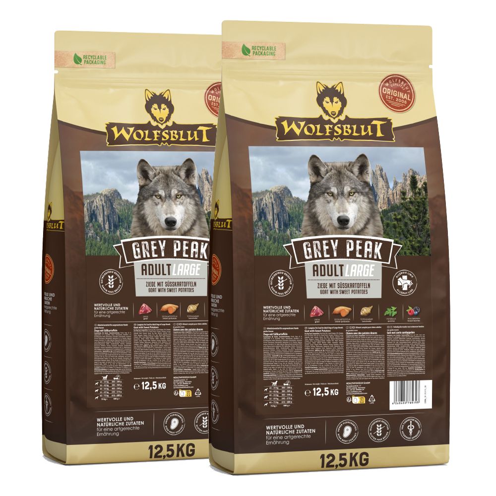 WOLFSBLUT Grey Peak Large Breed 2 x 12,5 kg