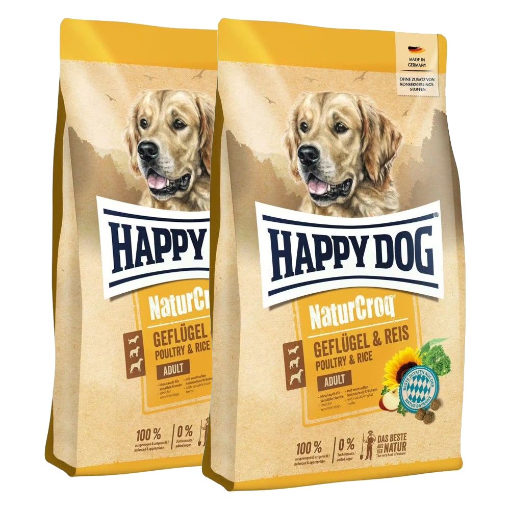 Happy Dog NaturCroq Piletina & Riža 2 x 11 kg