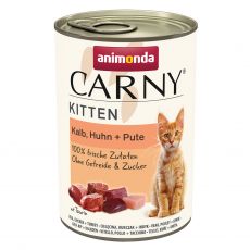 Hrana CARNY KITTEN teleće, pileće + puretina 400 g