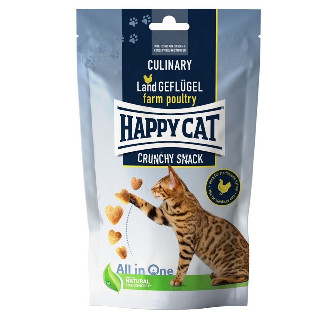 Happy Cat Crunchy Snack Land Geflügel 70 g