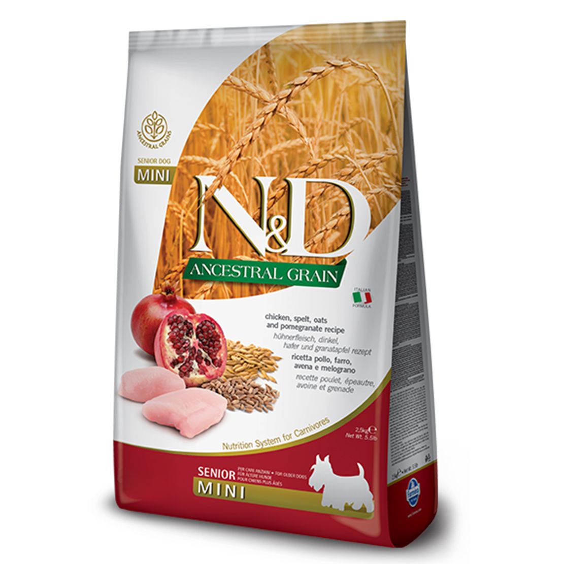 Farmina N&D dog AG senior mini chicken & pomegranate 2,5 kg