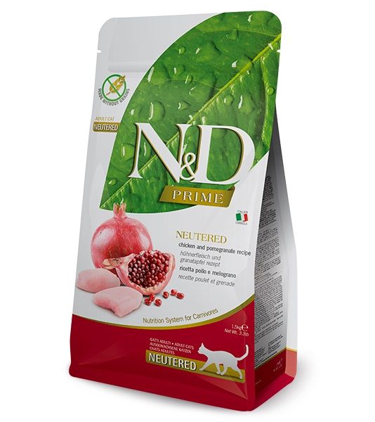 Farmina N&D cat PRIME (GF) adult, neutered, chicken & pomegranate 10 kg