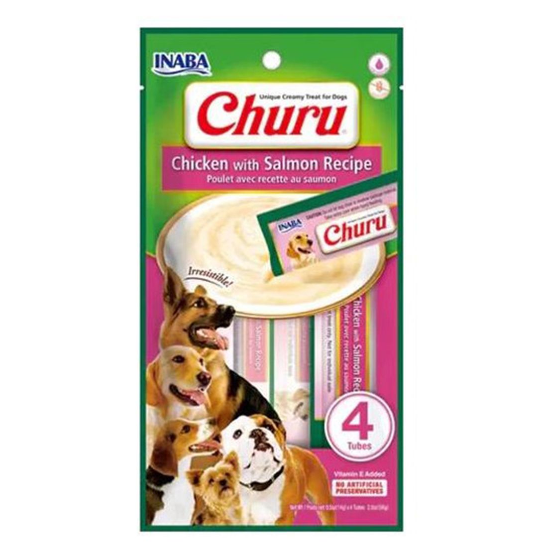 Inaba Churu Pyré pastrva s lososom 4 x 14 g