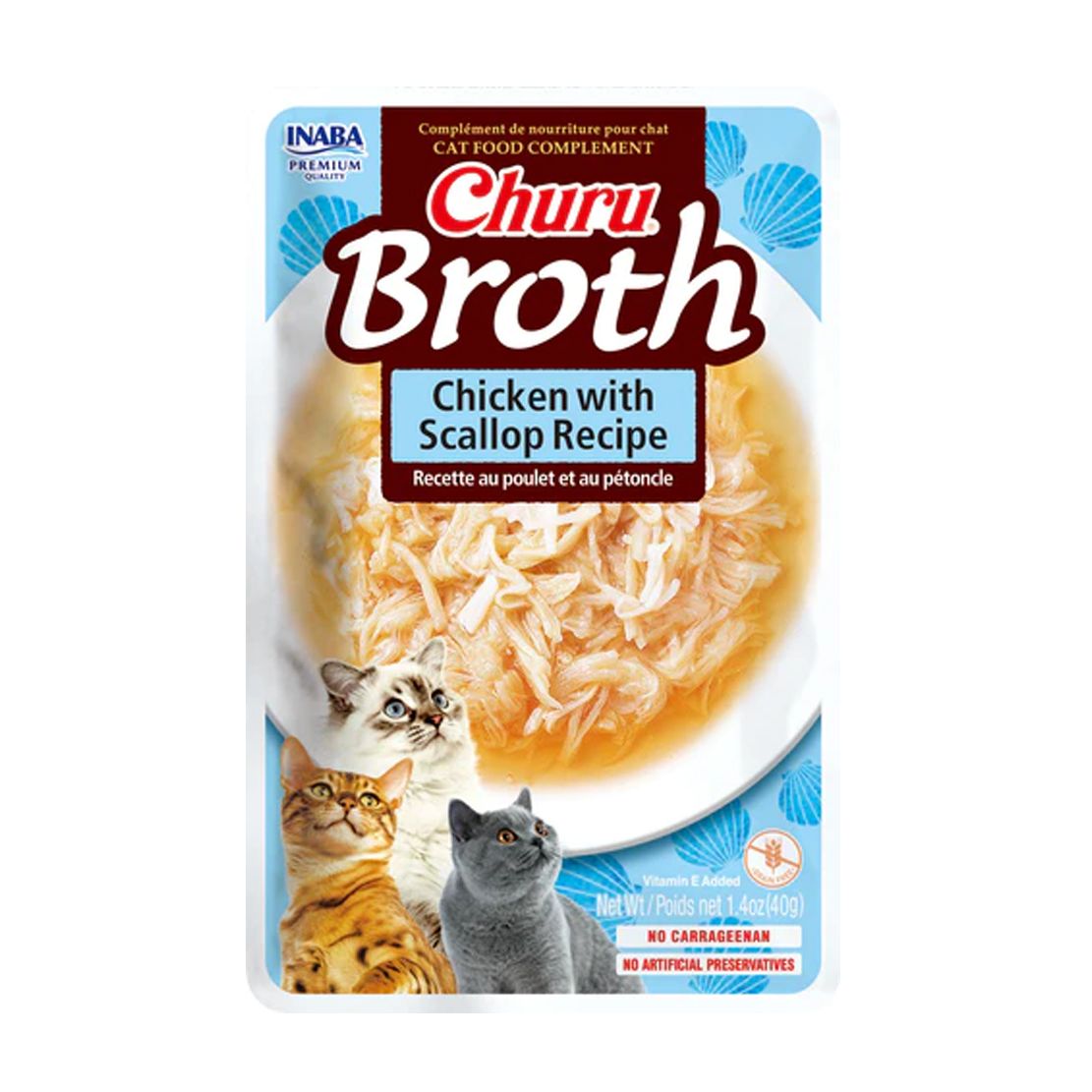 Inaba Ciao Broth cat piletina s plodovima mora 40 g