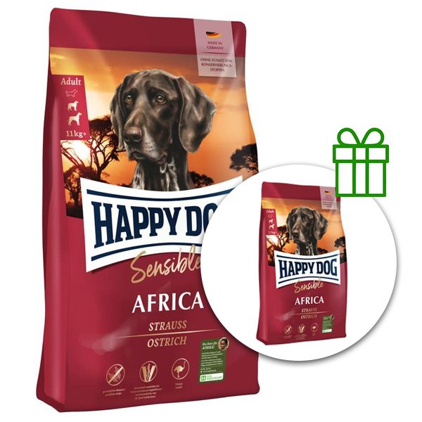 Happy Dog Sensible Africa 12,5 kg + 3 kg GRATIS