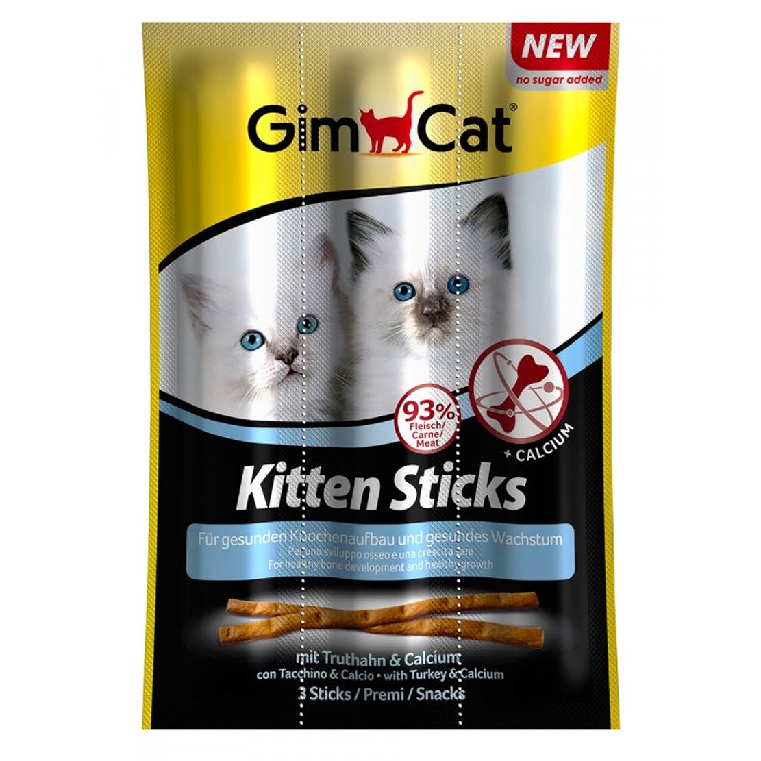 GimCat Kitten Sticks purica + kalcij 3 kom
