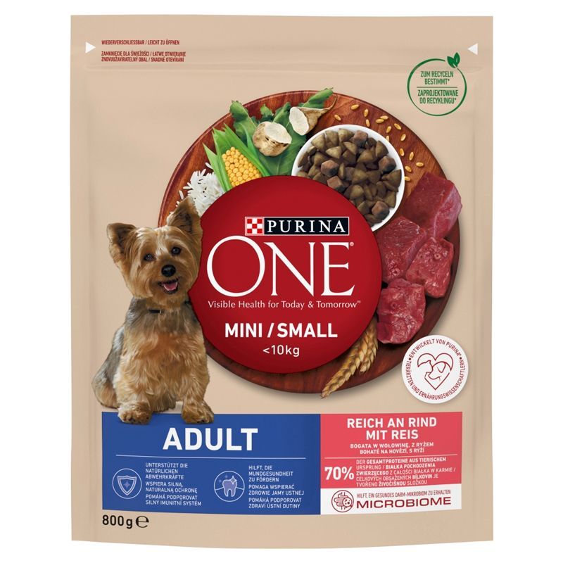 PURINA ONE MINI/SMALL Odrasli, govedina s rižom 800 g