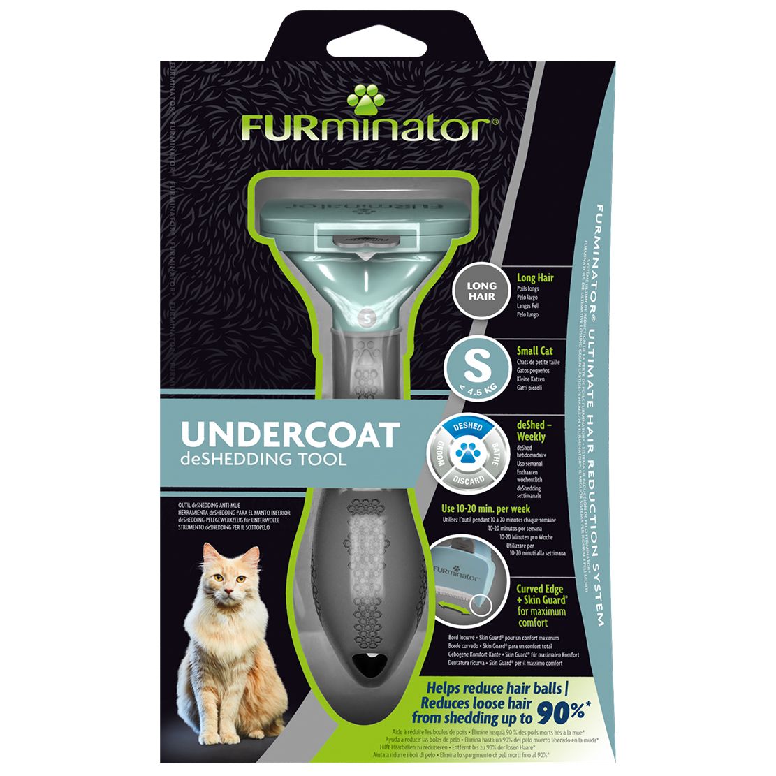 FURminator alat za uklanjanje dlaka za mačke s dugom dlakom mali