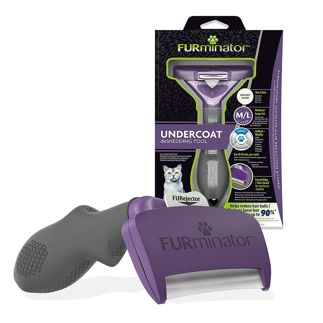 FURminator alat za uklanjanje dlaka kratkodlakih mačaka veliki