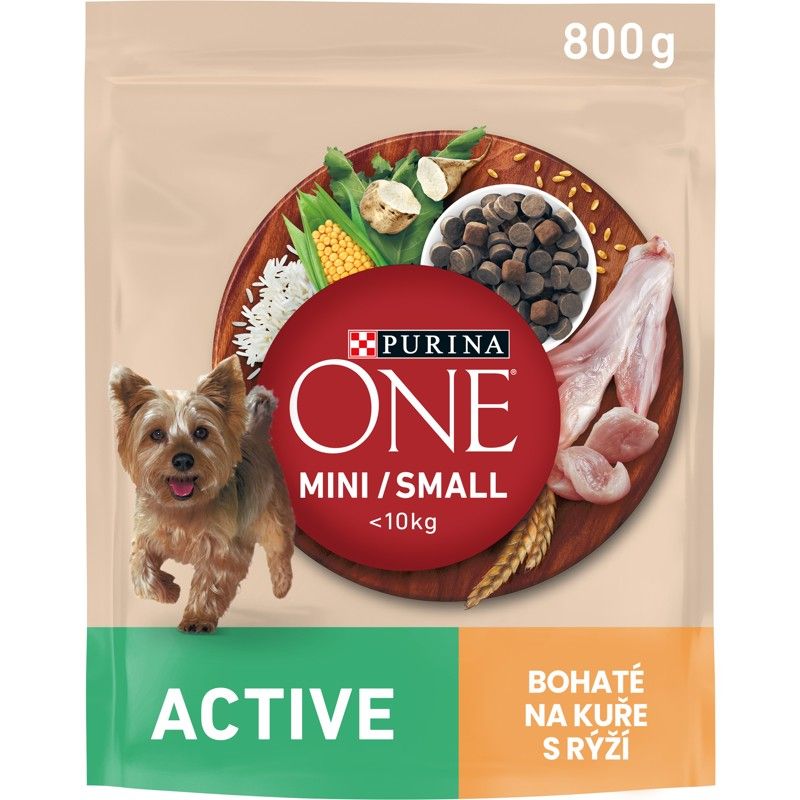 PURINA ONE MINI/SMALL Active, piletina s rižom 800 g