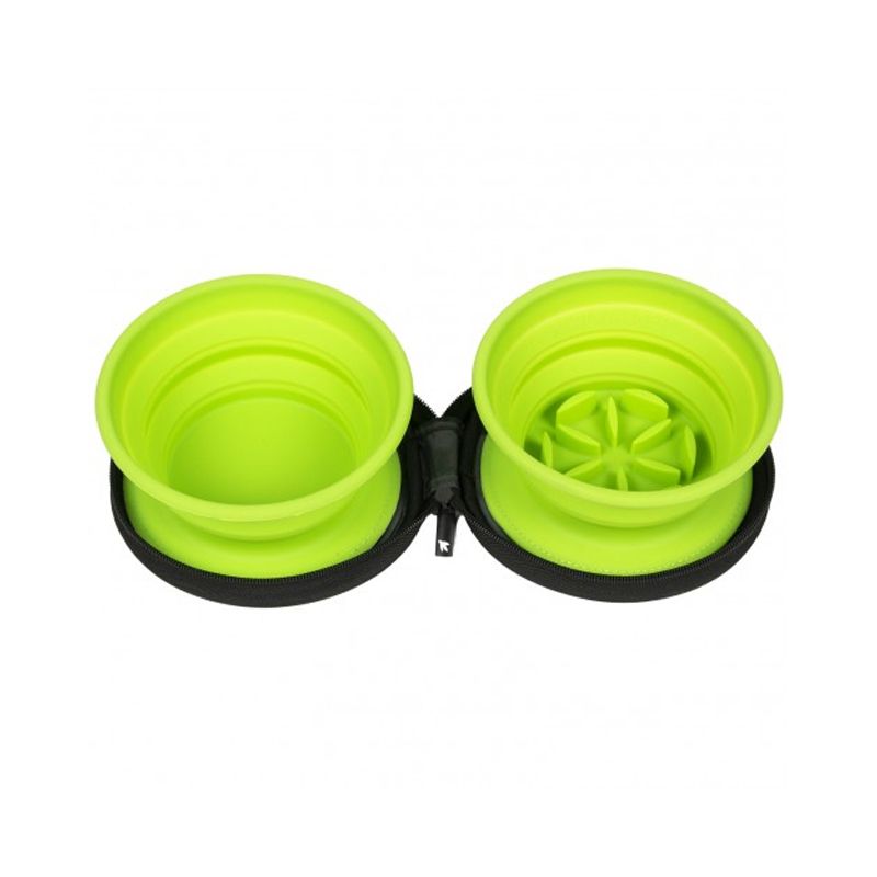 Putna dvostruka zdjela Kiwi Walker SLOWFEEDER 2 x 350 ml zelena