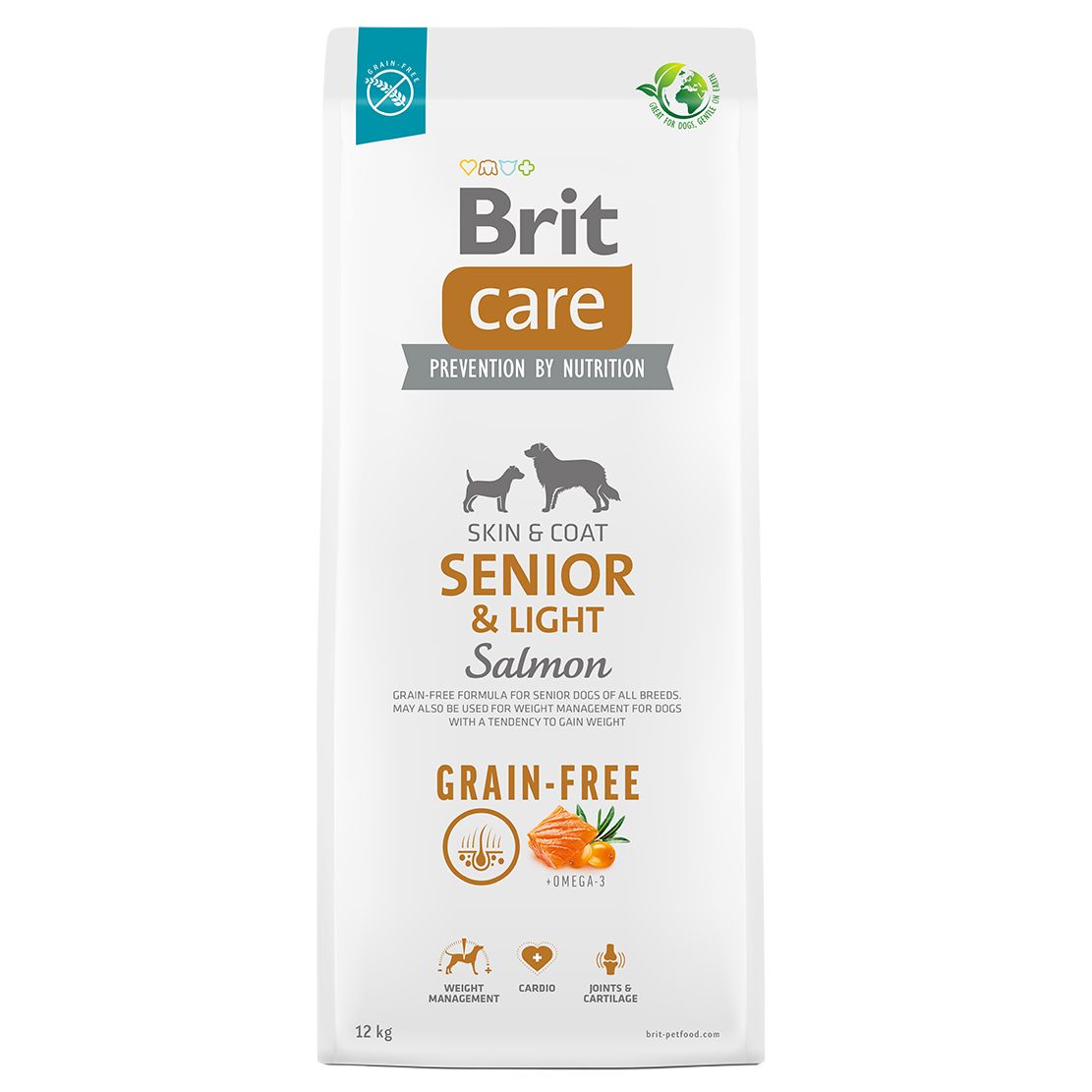 Brit Care Dog Grain-free Senior & Light Salmon 12 kg