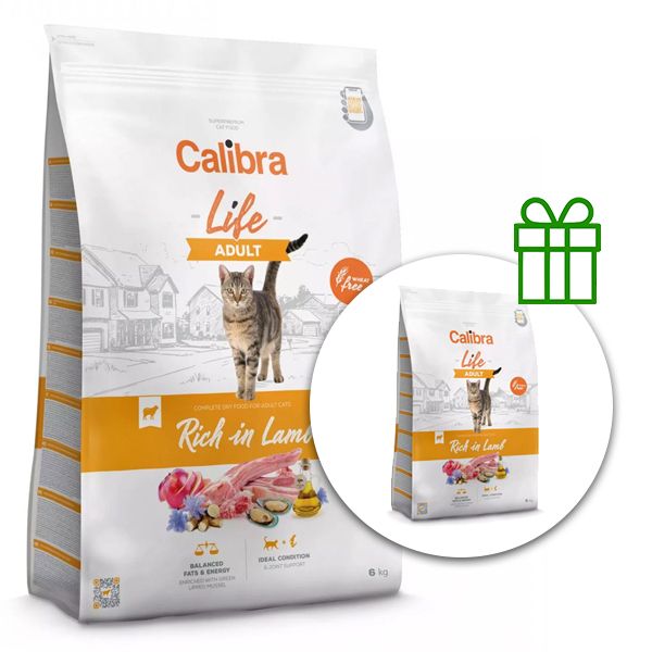 Calibra Cat Life Adult Lamb 6 kg + 1,5 kg