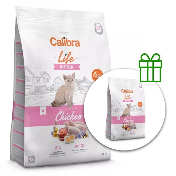 Calibra Cat Life Kitten Chicken 6 kg + 1,5 kg