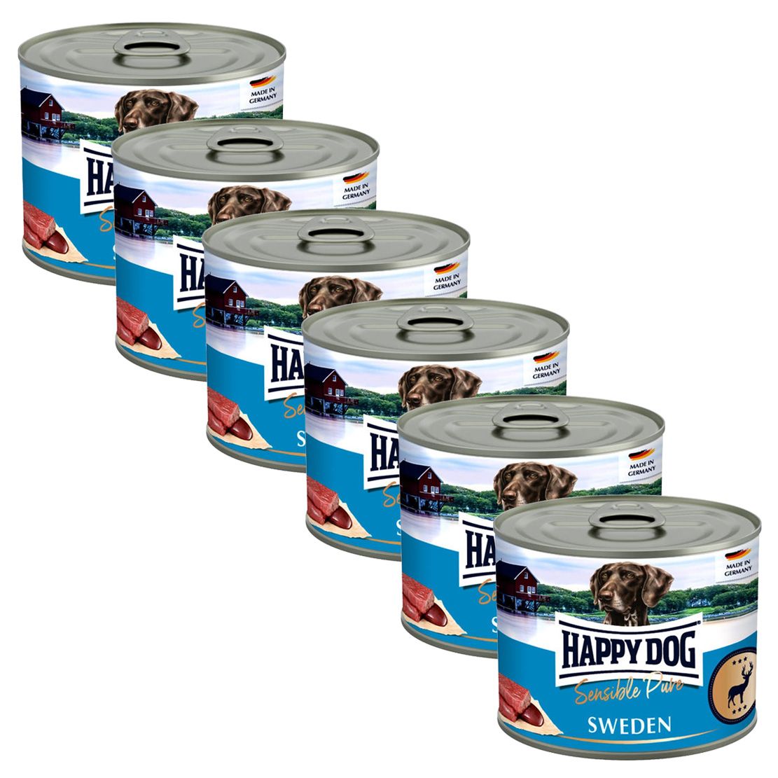 Happy Dog Wild Pur Sweden 6 x 200g / divina