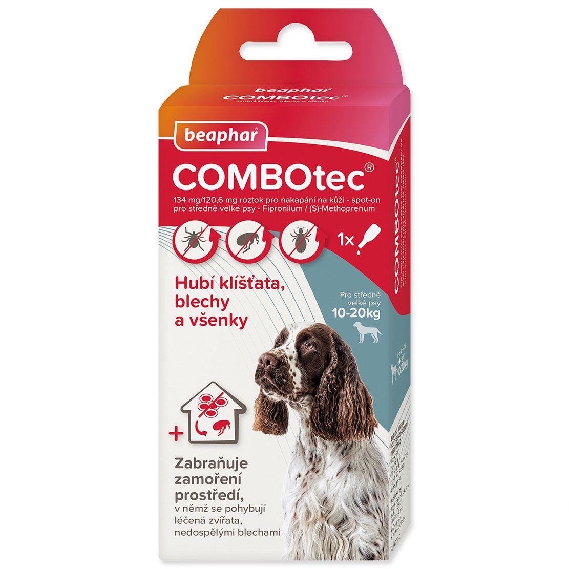 Beaphar Spot On COMBOtec za pse M 10 - 20 kg 1,34 ml
