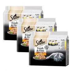 Sheba Fresh & Fine vrećice za mačke, izbor peradi 3 x (15 x 50 g)