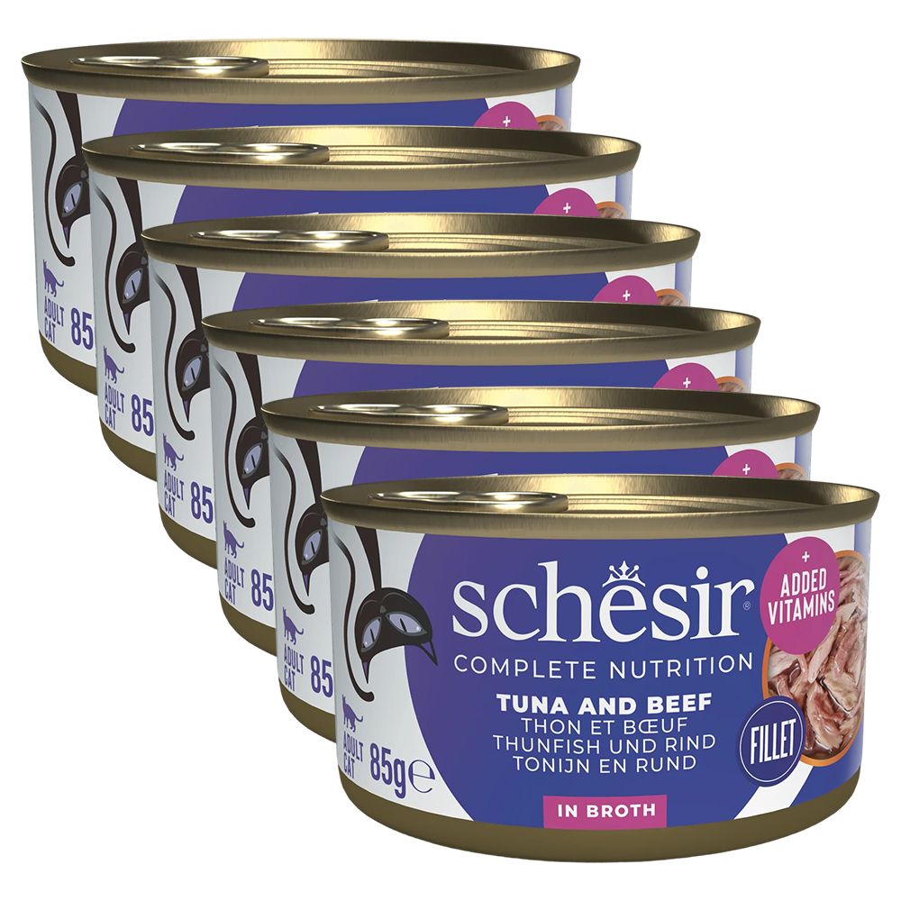 Schesir cat tuna i govedina s rižom u juhi 6 x 85 g