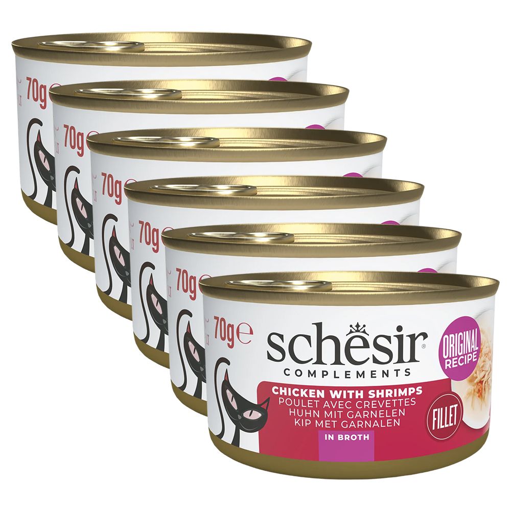 Schesir cat piletina s kozicama u juhi 6 x 70 g
