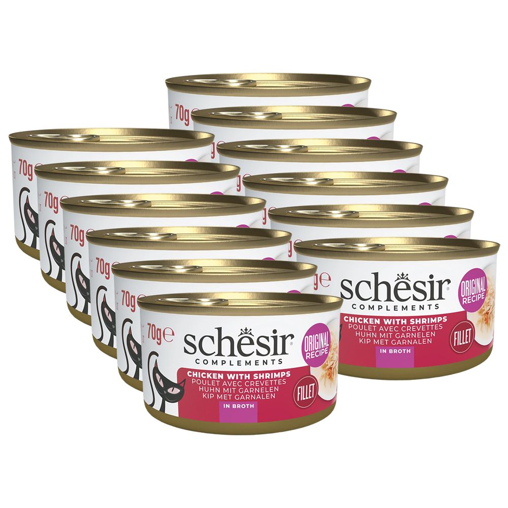 Schesir cat piletina s kozicama u juhi 12 x 70 g