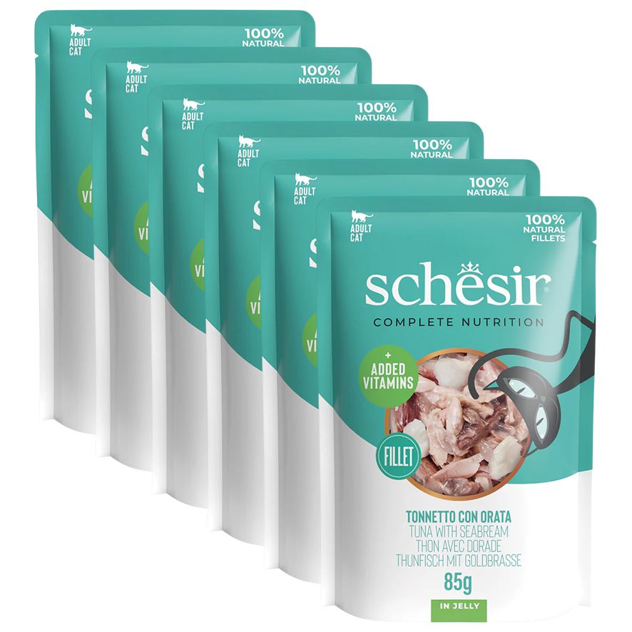 Schesir cat tuna s brancinom 6 x 85 g