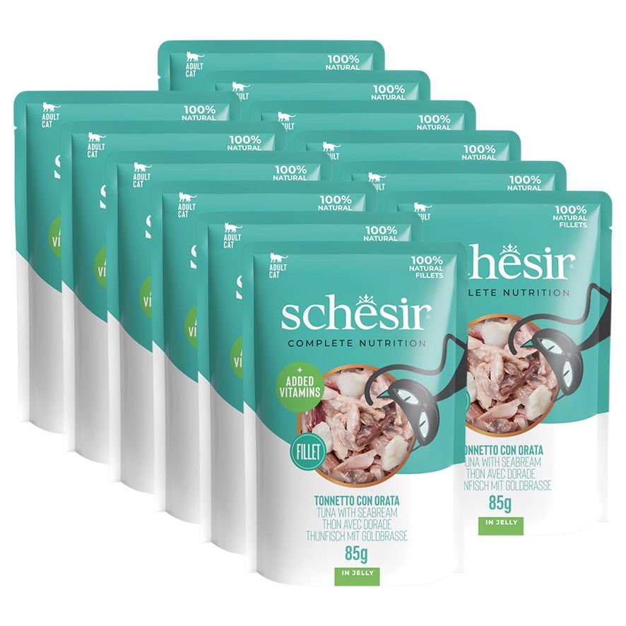 Schesir cat tuna s brancinom 12 x 85 g