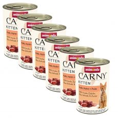 Hrana CARNY KITTEN teleća, piletina + puretina 6 x 400 g