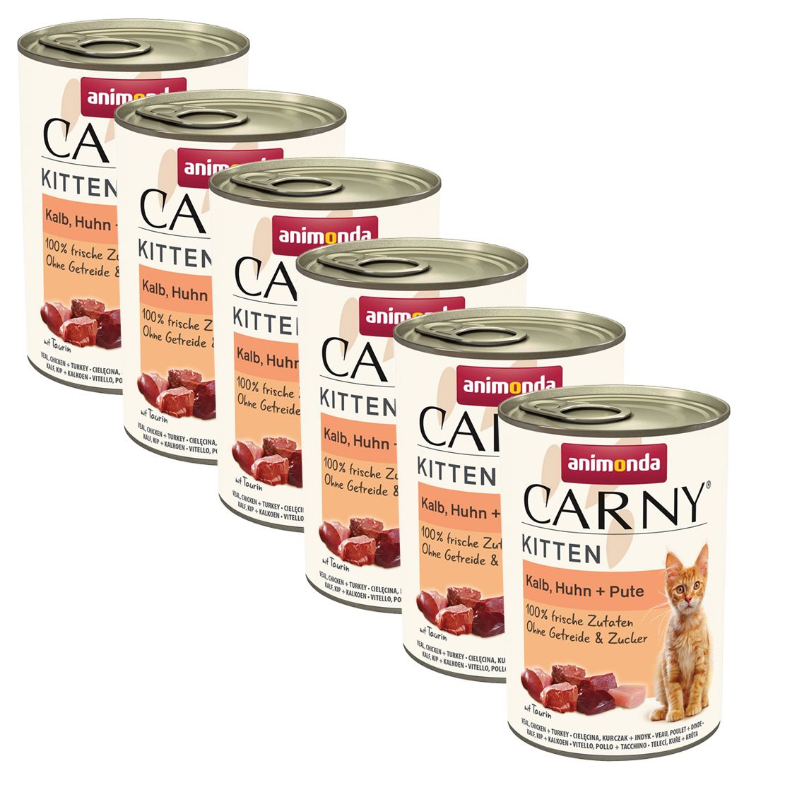 CARNY KITTEN goveđe, pileće + pureće 6 x 400 g