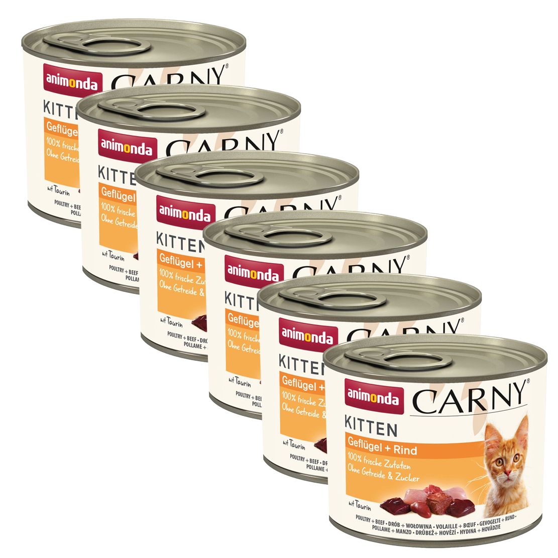 Animonda Carny Kitten - piletina i govedina 6 x 200 g