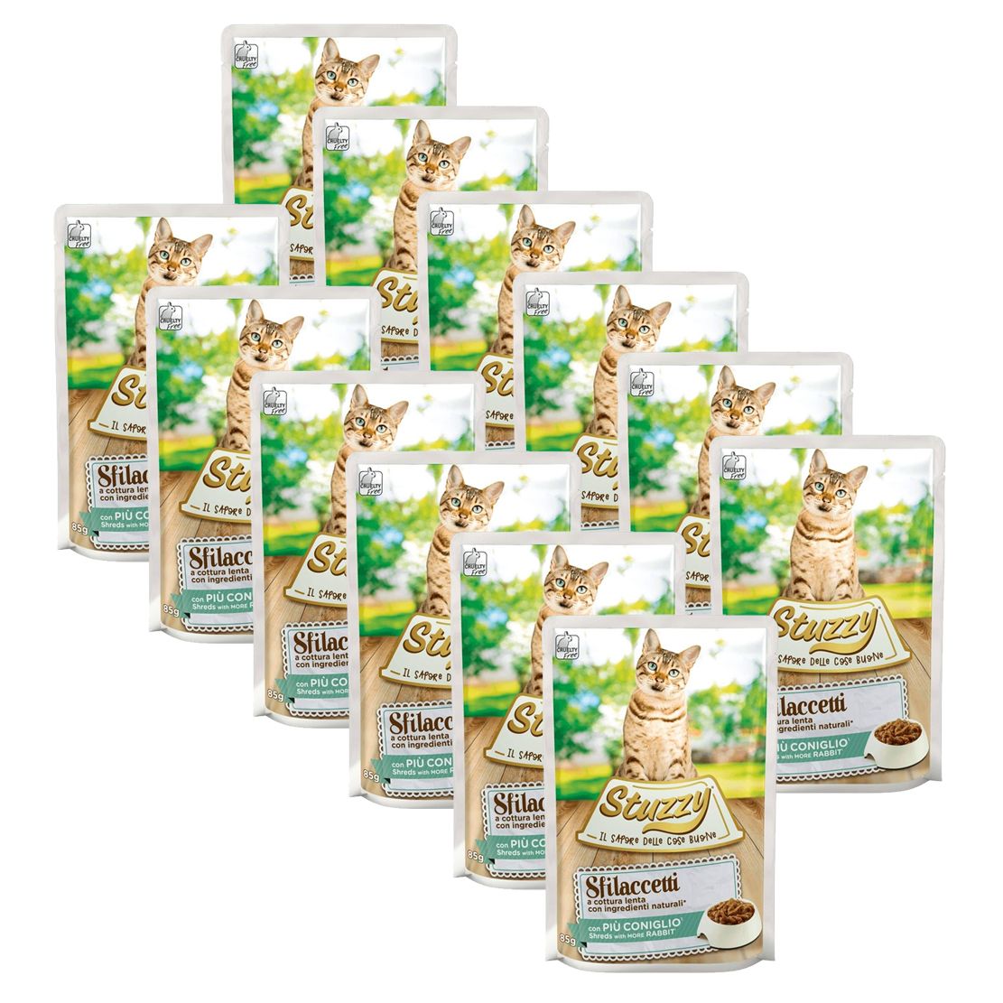 Stuzzy Cat Strips sušeno meso od zeca 12 x 85 g