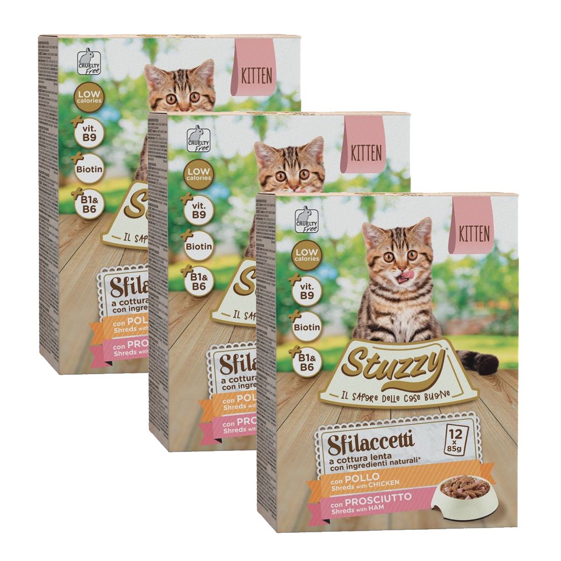 Stuzzy Cat Shreds MULTIPACK Mačići trhané piletina i svinjetina 3 x (12 x 85 g)
