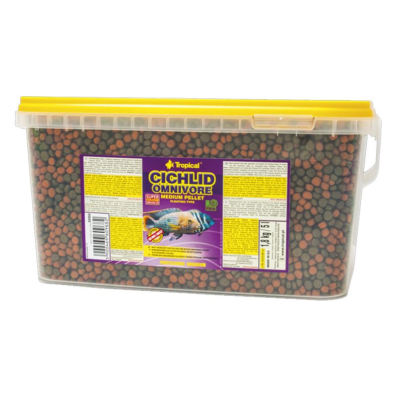 TROPICAL Cichlid Omnivore Medium Pellet 5 L / 1,8 kg