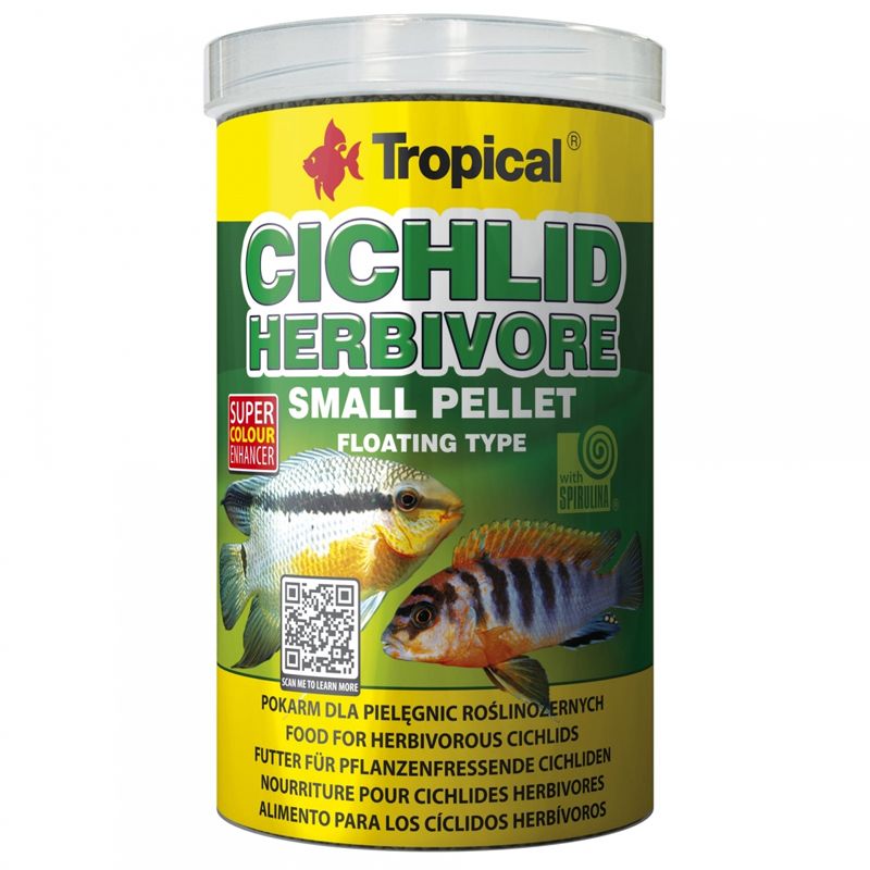 TROPICAL Cichlid Herbivore Small Pellet 1000ml/360g
