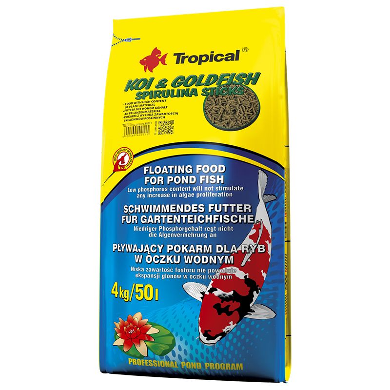 TROPICAL štapići sa spirulinom za koi i zlatne ribice - 50 L