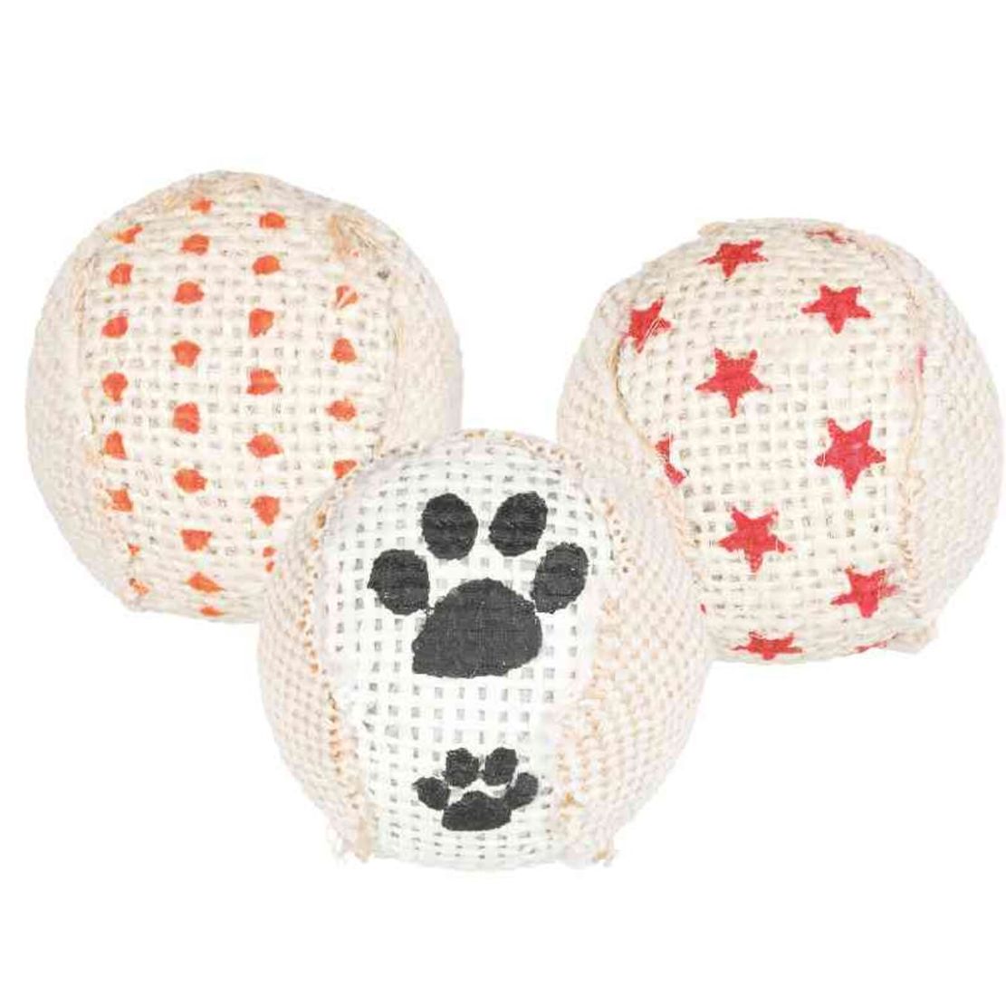 Trixie set od jute loptića za mačke 5 cm / 3 kom
