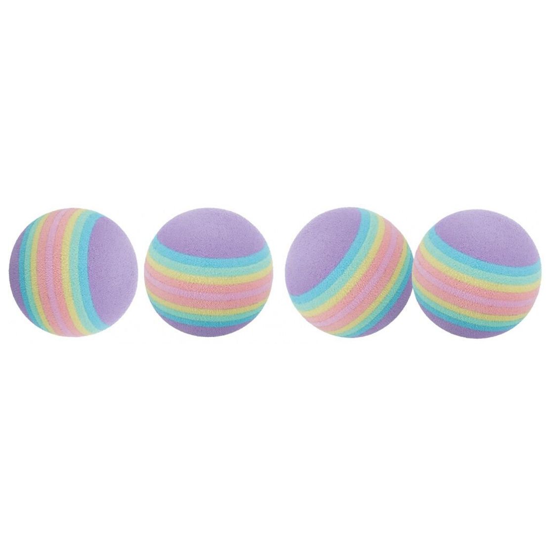 Trixie Rainbow – Šarene pjenaste loptice za mačke 4 cm / 4 kom