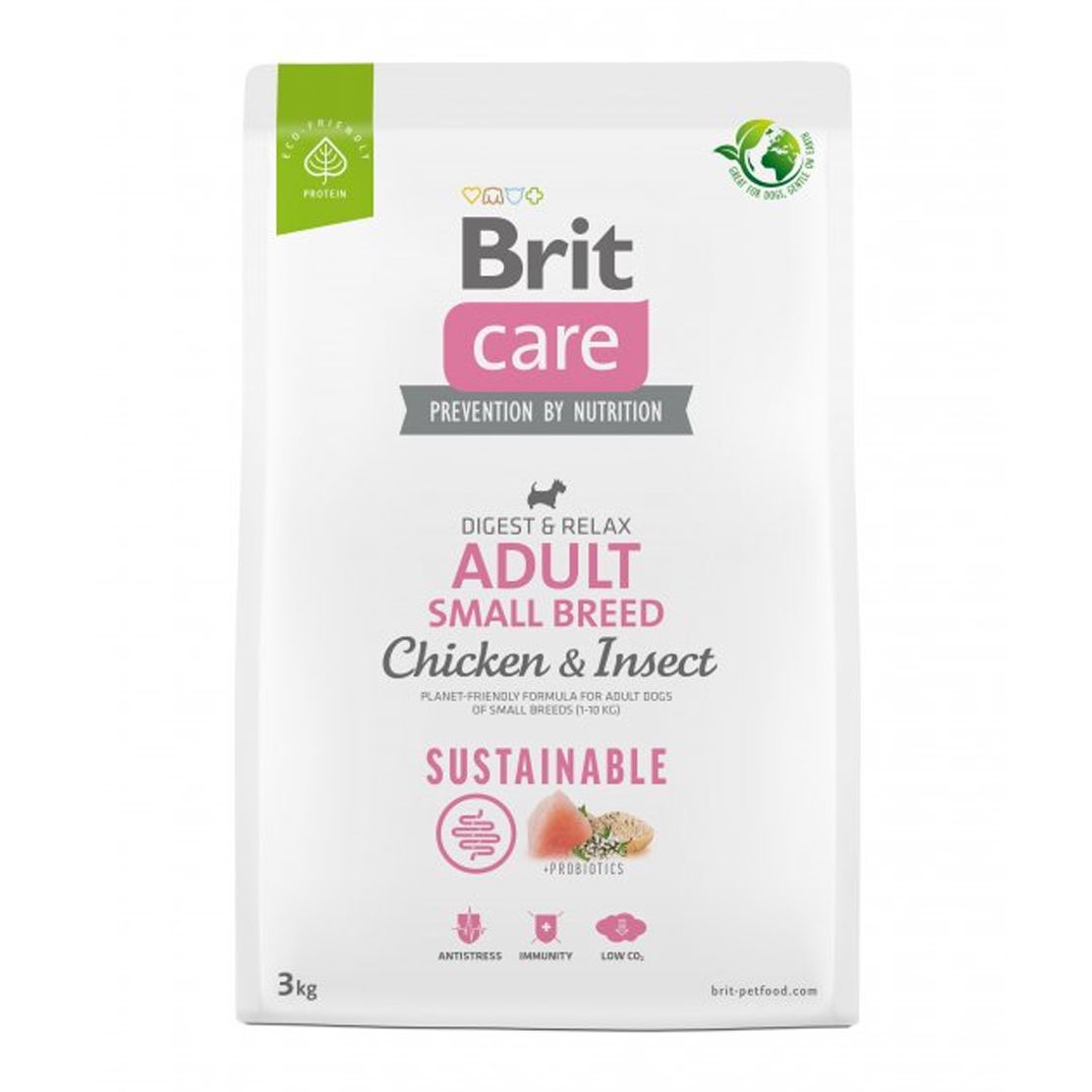 Brit Care Dog Sustainable Adult Small Breed Chicken & Insect 3 kg