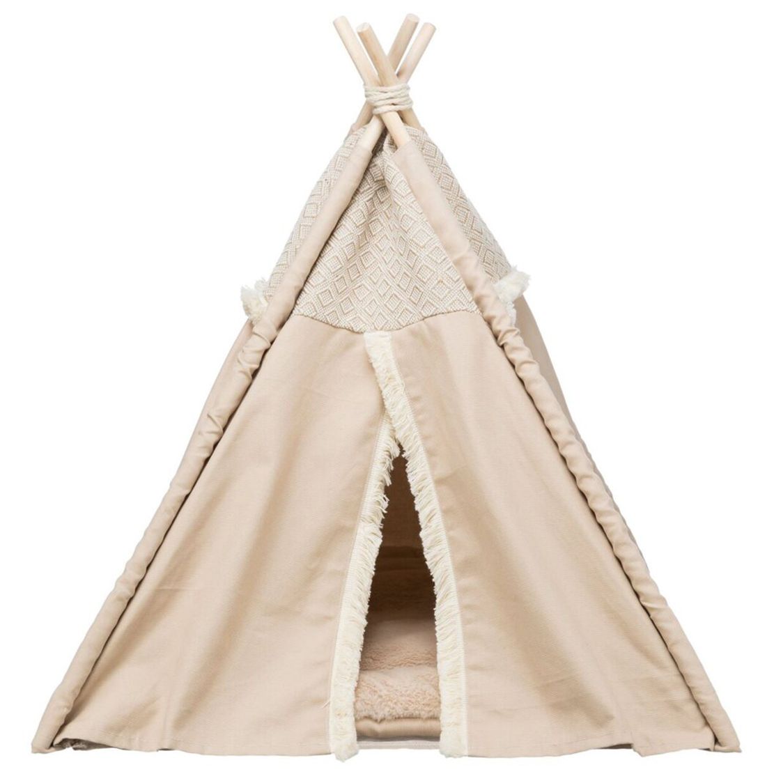 Trixie Teepee Boho s jastučićem - bež 55 x 65 x 55 cm