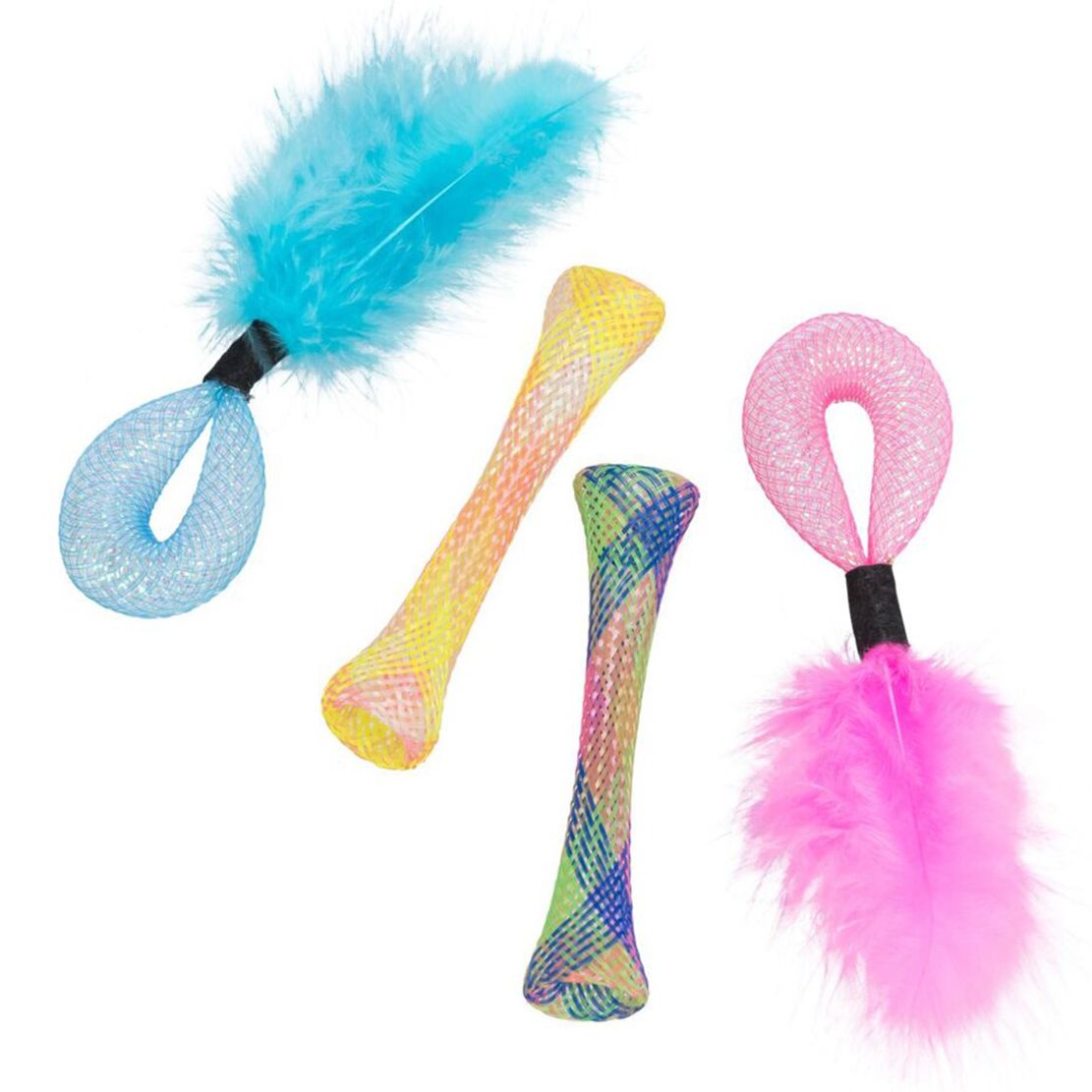 Trixie set 4 igračaka s perjem za mačke 15 cm