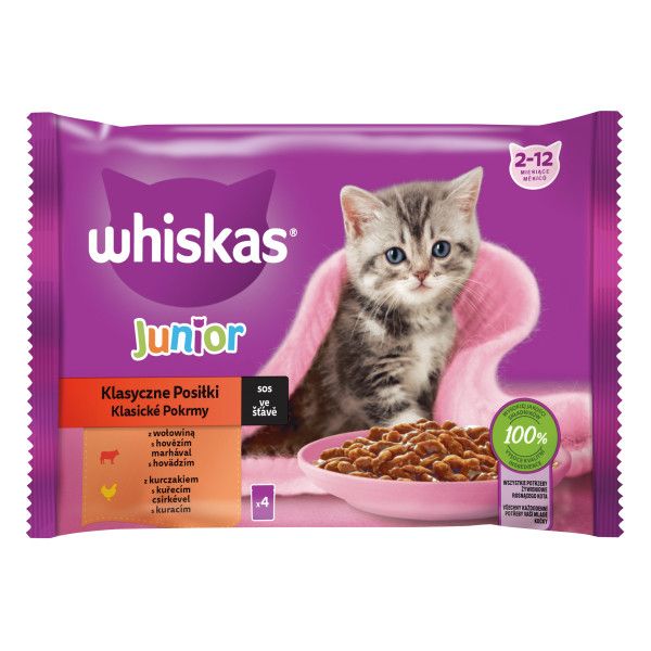 Whiskas vrećica Junior klasični izbor 4 x 85 g
